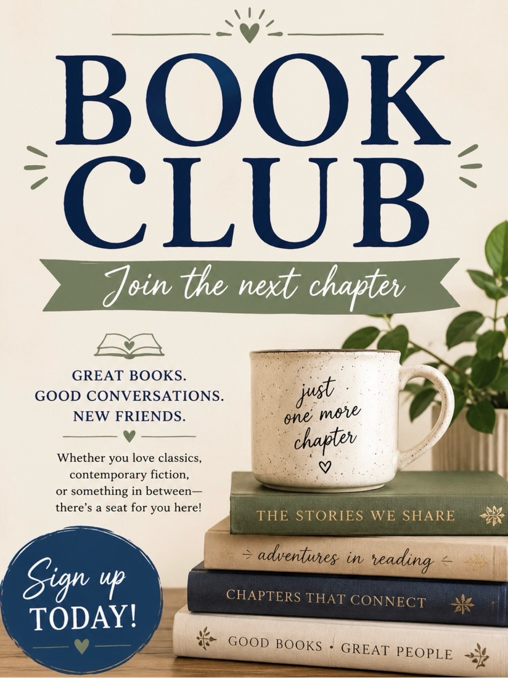 Book Club Sign up! Like this listing to be notified!!!